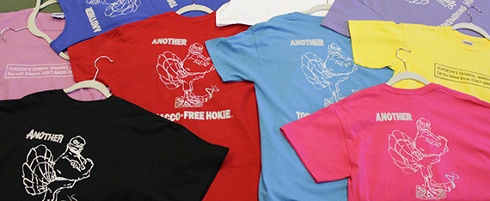 Tobacco Free Hokies T-shirts
