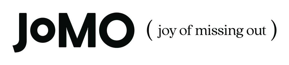 JOMO - Joy of Missing Out (logo)